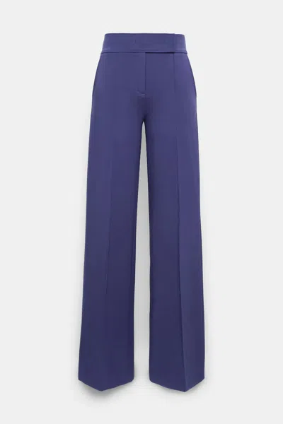 Dorothee Schumacher Wide Leg Pants In Punto Milano In Purple