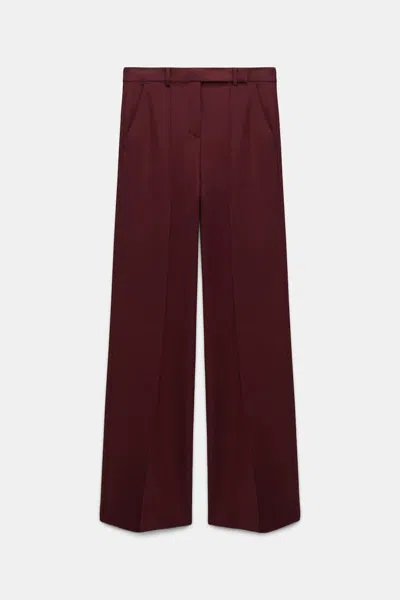 Dorothee Schumacher Wide Leg Pants In Punto Milano In Red