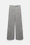 DOROTHEE SCHUMACHER STRAIGHT, WIDE LEG TROUSERS WITH PRESSED FRONT PLEATS