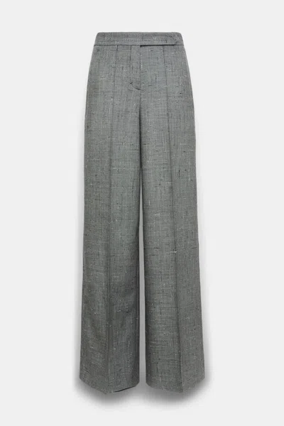 Dorothee Schumacher Wide Leg Pants In Virgin Wool In Gray
