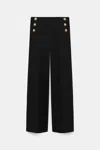 Dorothee Schumacher Wide Leg Punto Milano Sailor Pants In Black