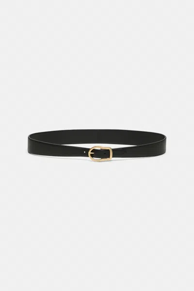 Dorothee Schumacher Wide To Thin Contour Belt In Black