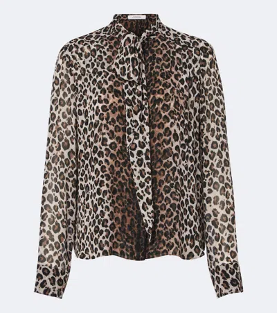 Dorothee Schumacher Wild At Heart Georgette Blouse In Brown