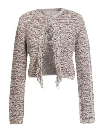 Dorothee Schumacher Woman Cardigan Dark Brown Size 4 Synthetic Fibers, Cotton, Wool, Polyester, Cash