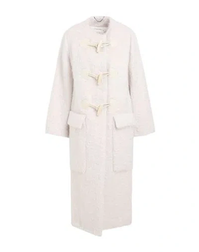 Dorothee Schumacher Woman Coat Light Grey Size 3 Mohair Wool, Wool, Polyamide