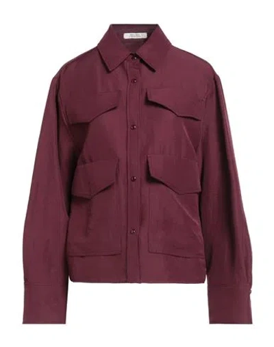 Dorothee Schumacher Woman Jacket Burgundy Size 2 Polyester, Linen In Brown