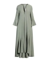 Dorothee Schumacher Woman Maxi Dress Sage Green Size 5 Polyester, Linen
