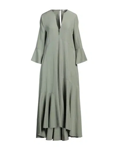 Dorothee Schumacher Woman Maxi Dress Sage Green Size 5 Polyester, Linen