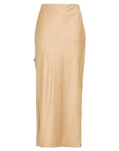 Dorothee Schumacher Woman Maxi Skirt Sand Size 4 Viscose, Hemp, Cotton In Nude
