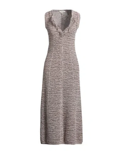 Dorothee Schumacher Woman Midi Dress Dark Brown Size 5 Synthetic Fibers, Cotton, Wool, Polyester, Ca