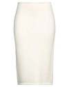 DOROTHEE SCHUMACHER DOROTHEE SCHUMACHER WOMAN MIDI SKIRT IVORY SIZE 4 WOOL, POLYAMIDE, ELASTANE