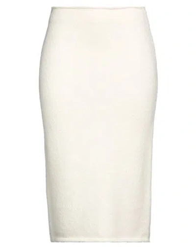 Dorothee Schumacher Woman Midi Skirt Ivory Size 4 Wool, Polyamide, Elastane In White