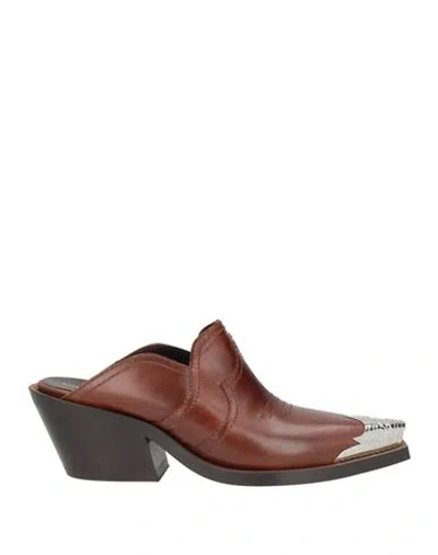 Dorothee Schumacher Woman Mules & Clogs Brown Size 11 Leather In Multi