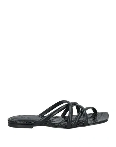Dorothee Schumacher Woman Sandals Black Size 8 Leather
