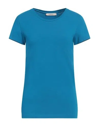 Dorothee Schumacher Woman T-shirt Azure Size 2 Cotton, Elastane In Blue