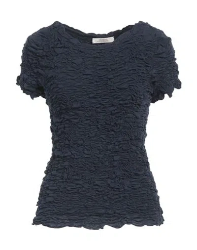 Dorothee Schumacher Woman T-shirt Navy Blue Size 2 Cotton