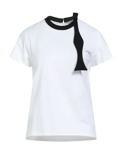 Dorothee Schumacher Woman T-shirt White Size 4 Cotton, Elastane