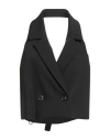 Dorothee Schumacher Woman Tailored Vest Black Size 3 Virgin Wool, Elastane