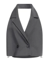 Dorothee Schumacher Woman Tailored Vest Grey Size 2 Virgin Wool, Elastane In Gray