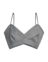 Dorothee Schumacher Woman Top Grey Size 1 Virgin Wool, Polyester, Polyamide, Elastane In Grey