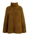 Dorothee Schumacher Woman Turtleneck Military Green Size 4 Polyamide In Brown