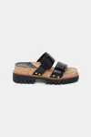 Dorothee Schumacher Women's Cork Contrast Sporty Sandal In Pure Black In Brown