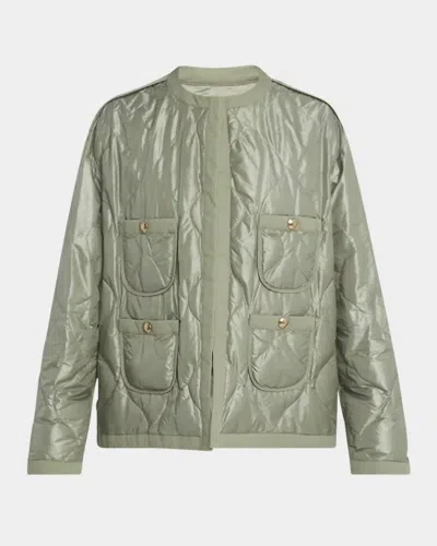 Dorothee Schumacher Women's Cozy Coolness Jacket In Medium Green In Multi