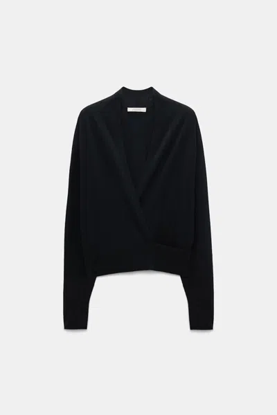 DOROTHEE SCHUMACHER WOOL-CASHMERE PULLOVER WITH OVERLAP HEM