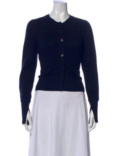 Pre-owned Dorothee Schumacher Wool Crew Neck Sweater In Blue
