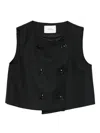 Dorothee Schumacher Wool Double-breasted Top In Black