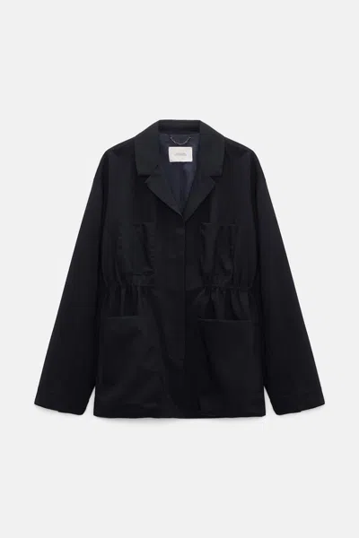 Dorothee Schumacher Wool Field Jacket In Blue