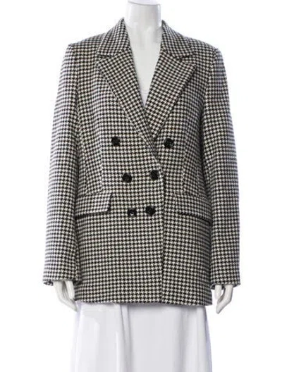 Pre-owned Dorothee Schumacher Wool Houndstooth Print Blazer In Multi