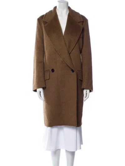 Pre-owned Dorothee Schumacher Wool Peacoat In Brown