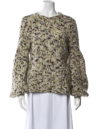 Pre-owned Dorothee Schumacher Wool Printed Sweater In Neutral
