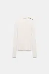 Dorothee Schumacher Wool-silk Blend Ribbed Pullover In White