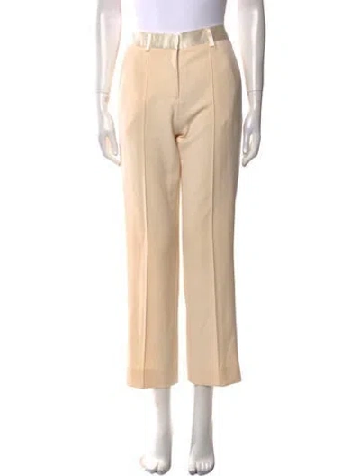 Pre-owned Dorothee Schumacher Wool Straight Leg Pants In Neutral