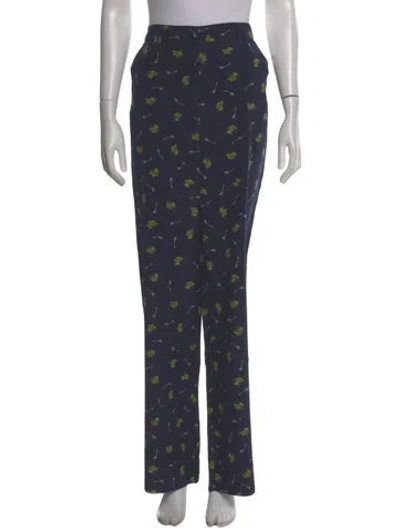 Pre-owned Dorothee Schumacher Wool Wide Leg Pants In Blue