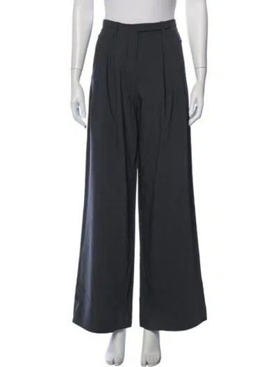 Pre-owned Dorothee Schumacher Wool Wide Leg Pants In Gray