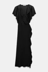 Dorothee Schumacher Wrap Dress With Ruffles In Black