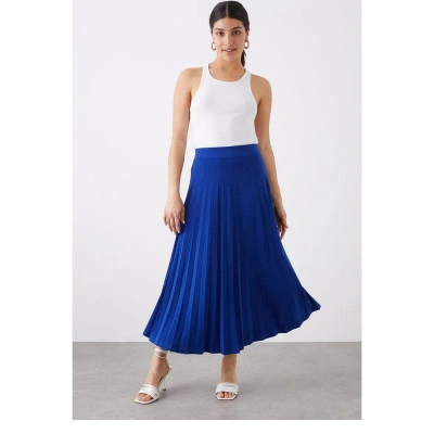 Dorothy Perkin Perkins Womens/ladies Pleated Midi Skirt In Blue