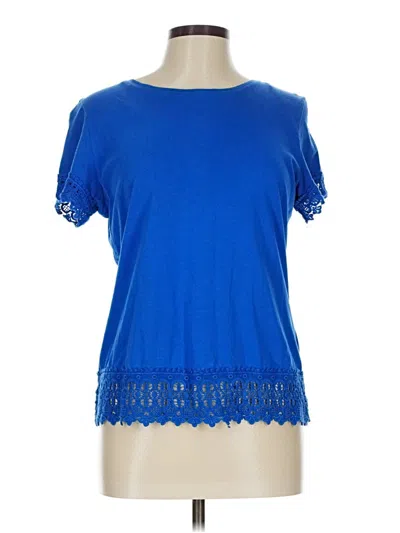 Pre-owned Dorothy Perkins Short Sleeve Top Blue Sweetheart Neckline Tops