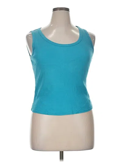 Pre-owned Dorothy Perkins Sleeveless Top Teal Scoop Neck Tops In Blue