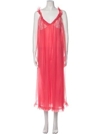 Pre-owned Dorothy Perkins Vintage Ruffle Embellishment Nightgown In Pink