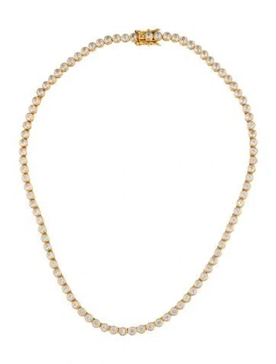 Pre-owned Dorsey 10.64ctw Synthetic Sapphire James Bezel Rivière Necklace, 15" In Multicolor