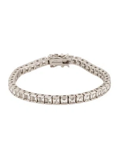 Pre-owned Dorsey 1.20ct Synthetic Sapphire Riviere Bracelet, 5.75" In Multicolor