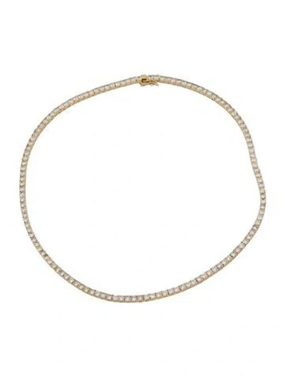 Pre-owned Dorsey 12.60ctw Lab-grown Colorless Sapphire Moss Reviére Tennis Necklace, 16" In Multi