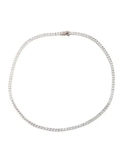 Pre-owned Dorsey 12.60ctw Synthetic Colorless Sapphire Kate Rivière Necklace, 16" In Multicolor