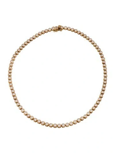 Pre-owned Dorsey 13.72ctw Synthetic Colorless Sapphire James Bezel Rivière Necklace, 16" In Multi
