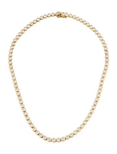 Pre-owned Dorsey 13.72ctw Synthetic Colorless Sapphire Jamez Bezel Rivière Necklace, 16" In Multicolor