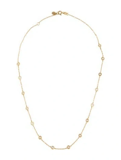 Pre-owned Dorsey 1.50ctw Synthetic Sapphire Clemence Necklace, 17" In Multicolor